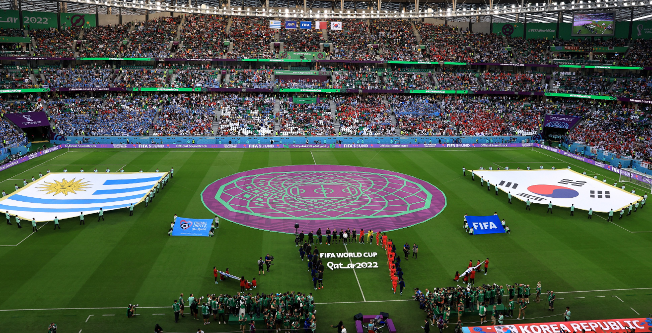 Empate singoles entre Uruguay y Corea del Sur. Foto Twitter FIFA WORLD CUP