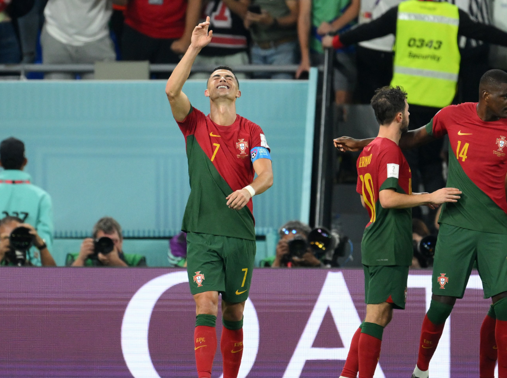 Cristiano Ronaldo anotó en el triunfo de Portugal. Foto Twitter @FIFA World Cup